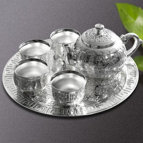 百福茶具套装礼品工艺茶壶茶杯整套高档礼盒包装节日送礼茶道用具